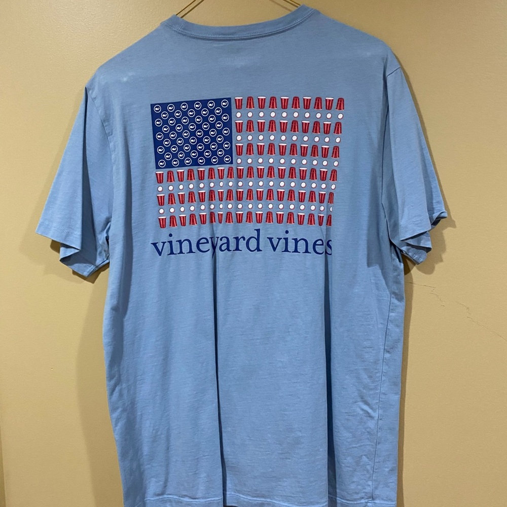 MENS VINEYARD VINES POCKET T BABY BLUE